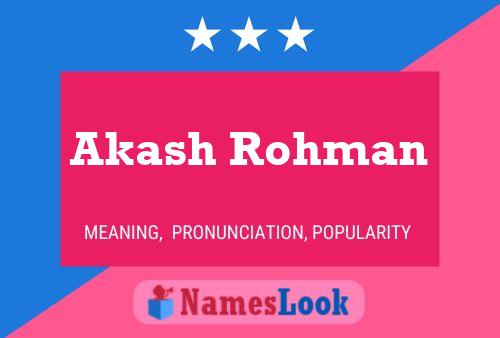 Akash Rohman 名字海报