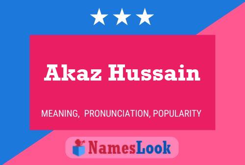 Akaz Hussain 名字海报