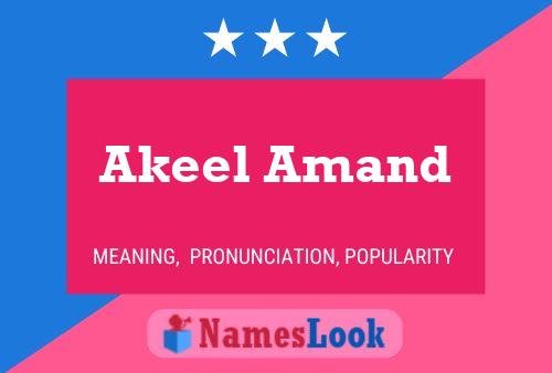 Akeel Amand 名字海报