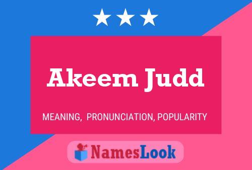 Akeem Judd 名字海报