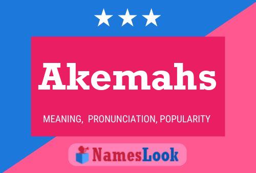 Akemahs 名字海报