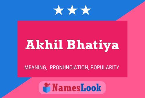 Akhil Bhatiya 名字海报