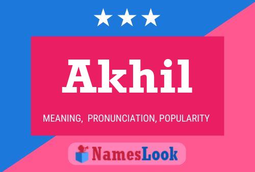 Akhil 名字海报