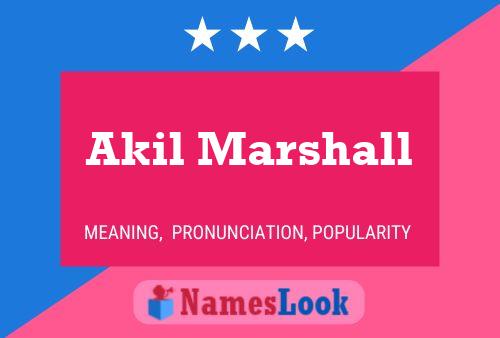 Akil Marshall 名字海报