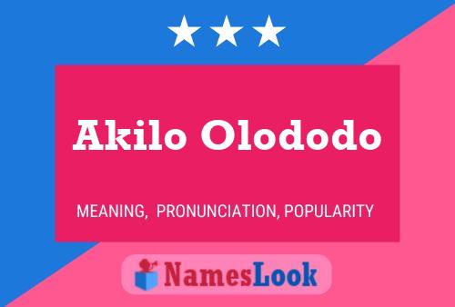 Akilo Olododo 名字海报