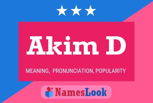 Akim D 名字海报