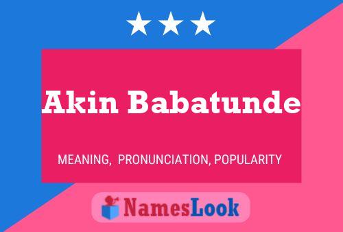 Akin Babatunde 名字海报