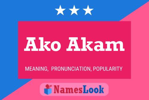 Ako Akam 名字海报