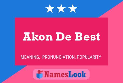 Akon De Best 名字海报