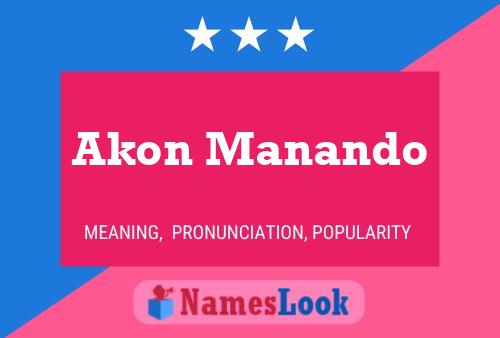 Akon Manando 名字海报