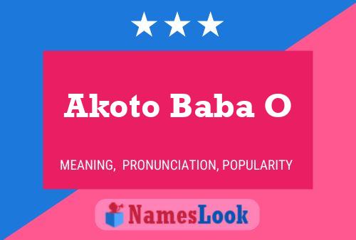 Akoto Baba O 名字海报