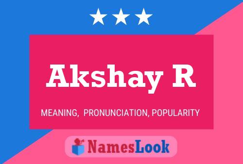 Akshay R 名字海报