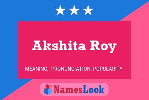 Akshita Roy 名字海报