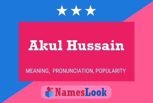 Akul Hussain 名字海报