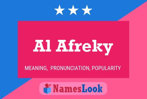 Al Afreky 名字海报