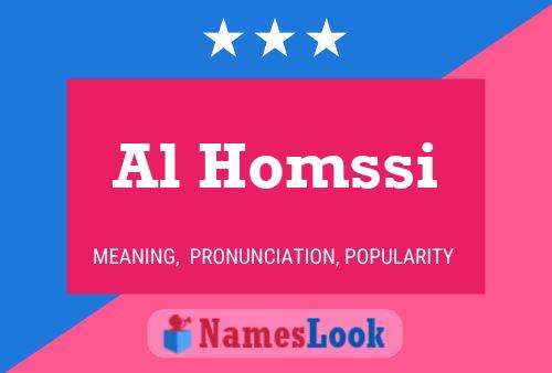 Al Homssi 名字海报