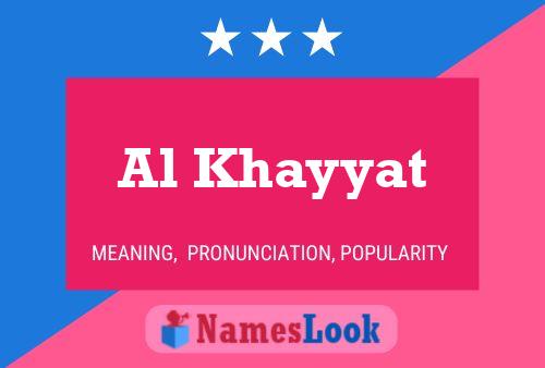 Al Khayyat 名字海报