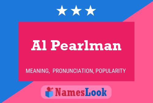 Al Pearlman 名字海报