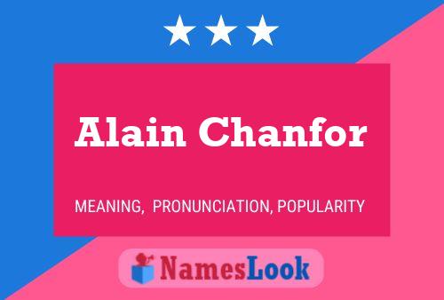 Alain Chanfor 名字海报