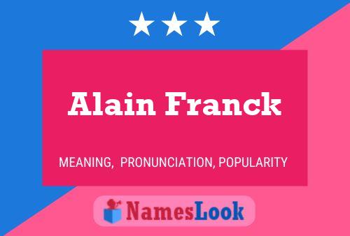 Alain Franck 名字海报