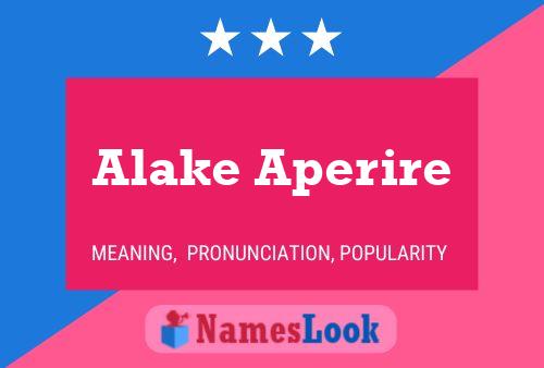 Alake Aperire 名字海报