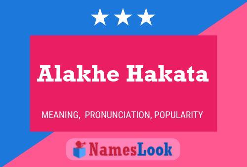 Alakhe Hakata 名字海报