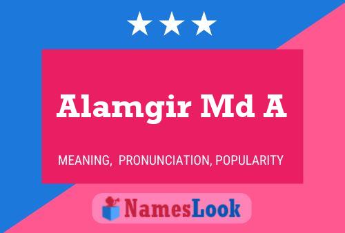 Alamgir Md A 名字海报