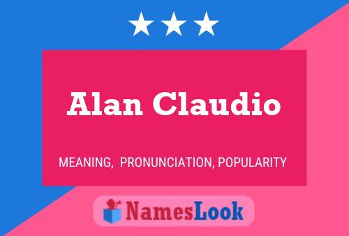 Alan Claudio 名字海报