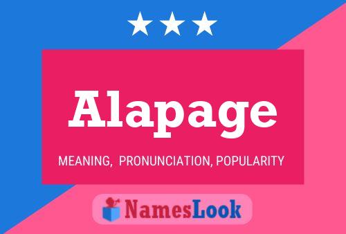 Alapage 名字海报