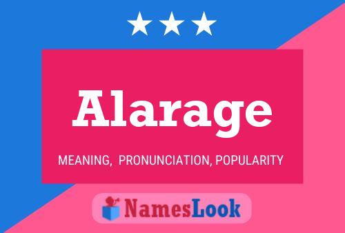 Alarage 名字海报