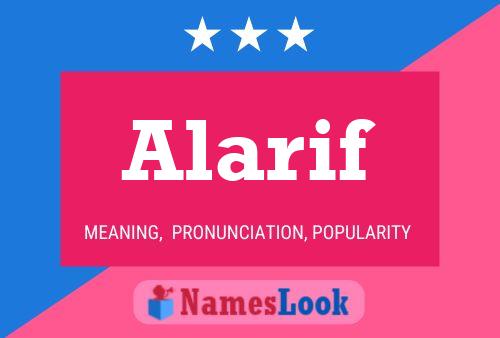 Alarif 名字海报