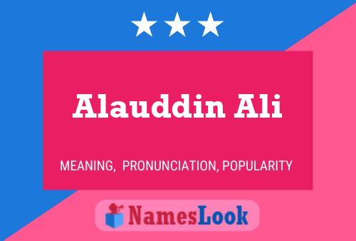 Alauddin Ali 名字海报