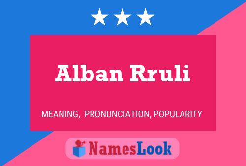 Alban Rruli 名字海报