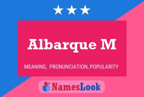 Albarque M 名字海报