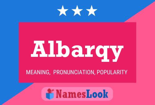 Albarqy 名字海报