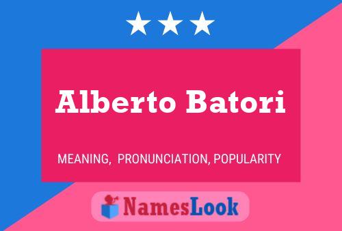 Alberto Batori 名字海报