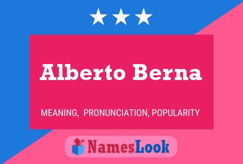 Alberto Berna 名字海报