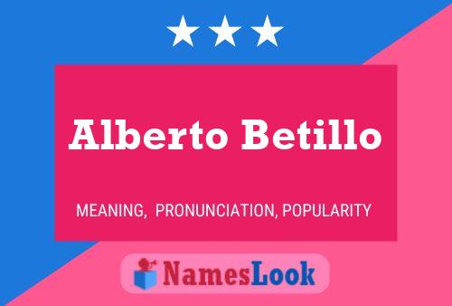 Alberto Betillo 名字海报