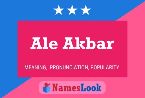 Ale Akbar 名字海报