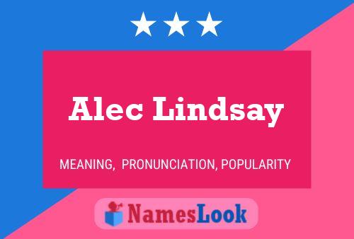 Alec Lindsay 名字海报