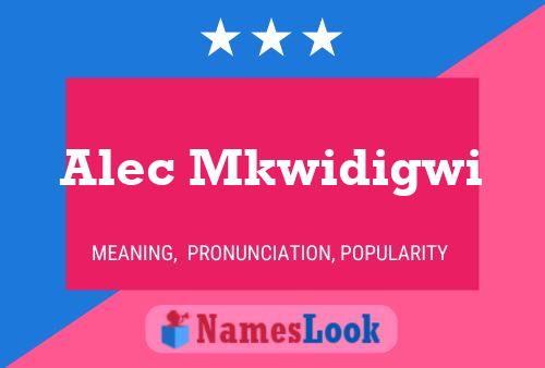 Alec Mkwidigwi 名字海报