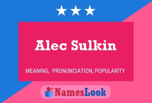 Alec Sulkin 名字海报