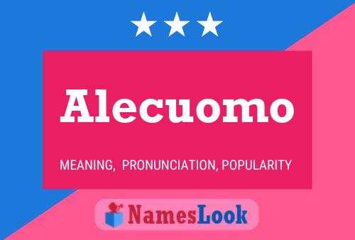 Alecuomo 名字海报