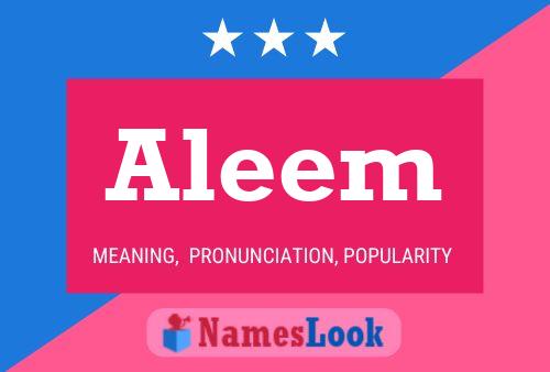 Aleem 名字海报