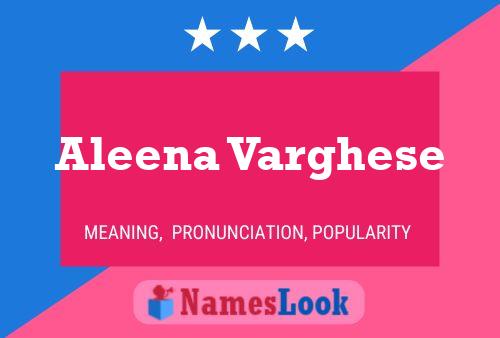 Aleena Varghese 名字海报