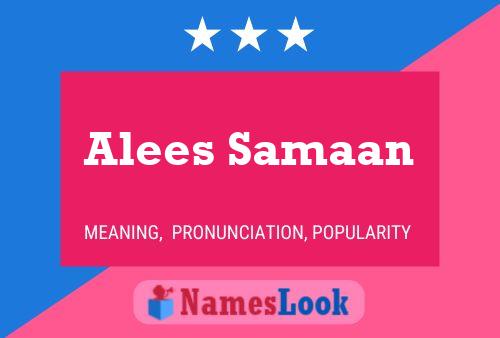 Alees Samaan 名字海报