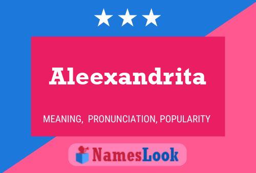 Aleexandrita 名字海报