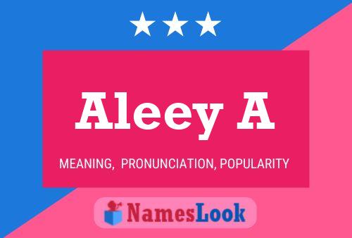 Aleey A 名字海报