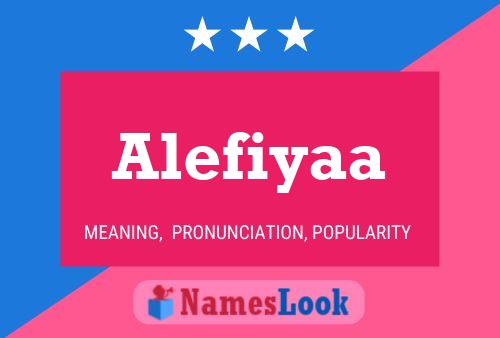 Alefiyaa 名字海报