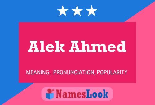 Alek Ahmed 名字海报